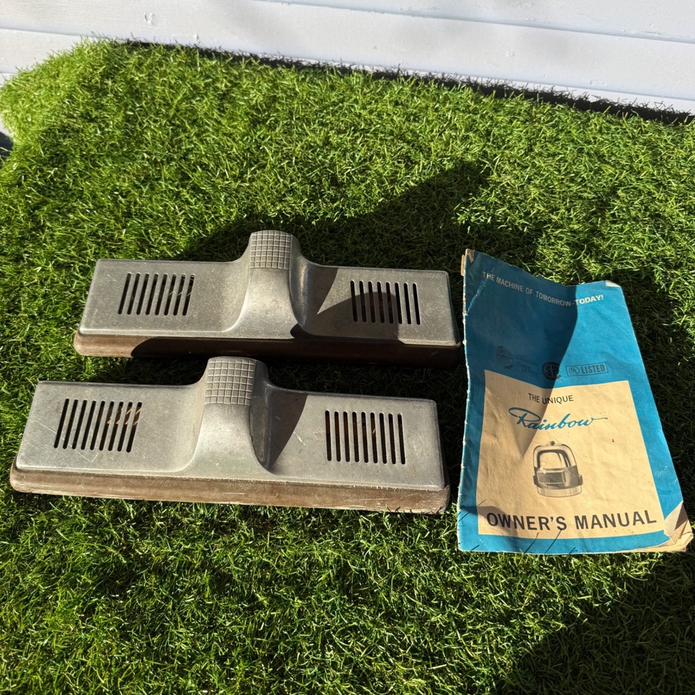 Vtg Rainbow Vacuum Model D Floor Rug Brush Tool Attachments Lot of 2 with Manual